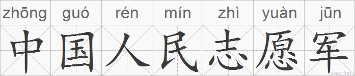 中国人民志愿军的拼音